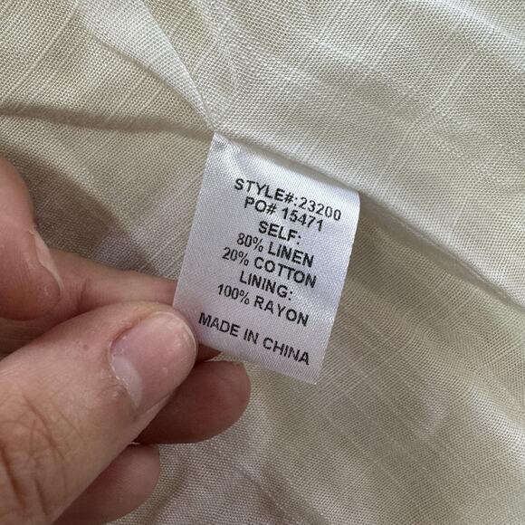 Skies‎ Are Blue Blazer Womens Small Yellow Linen Blend Lightweight Floral Jacket - Picture 4 of 9